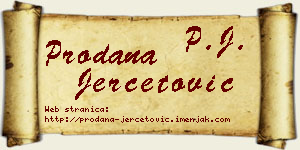 Prodana Jerčetović vizit kartica